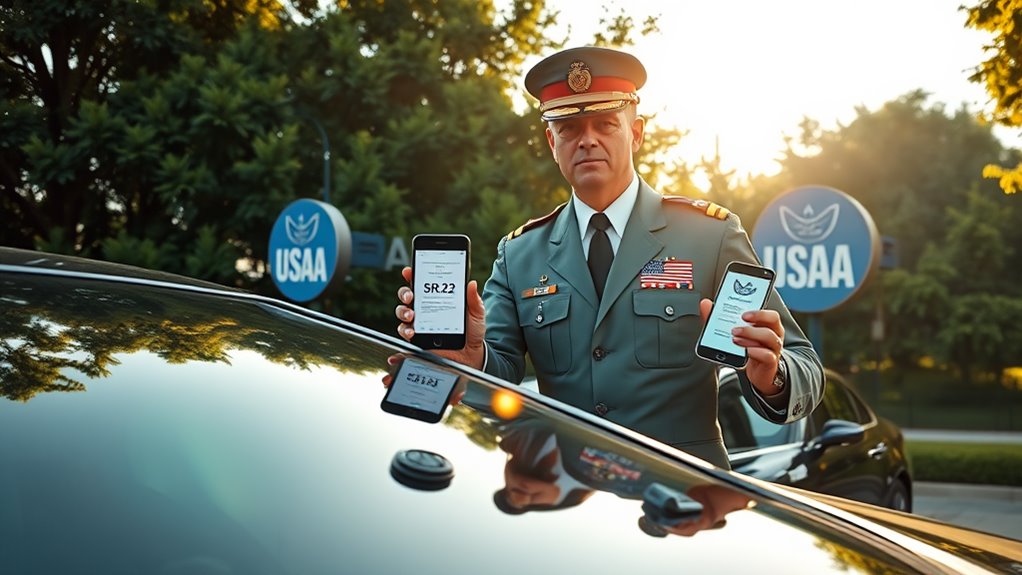 military sr 22 non owner insurance