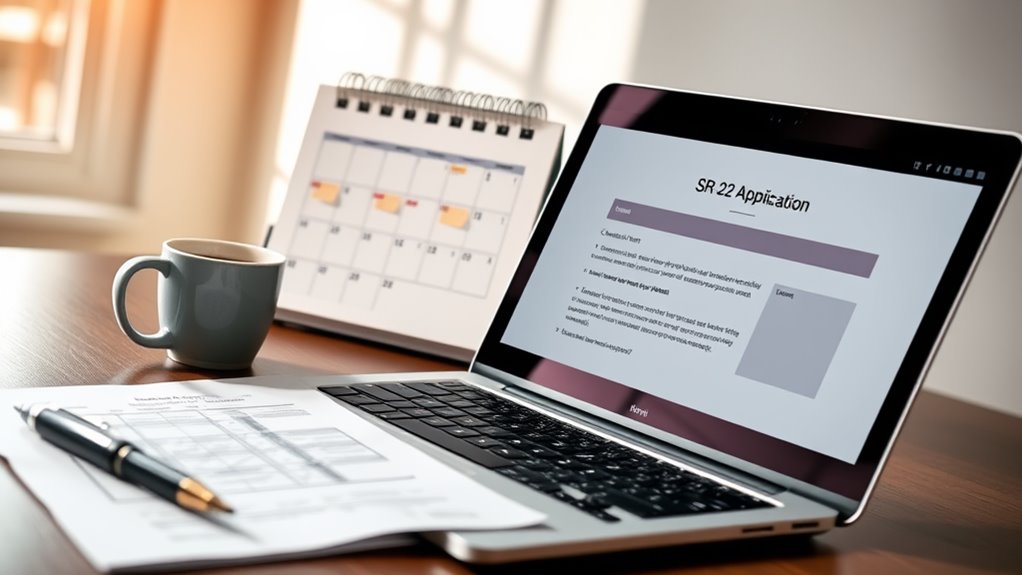 submit sr 22 application efficiently